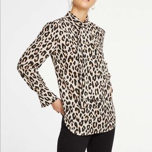 NWT Leopard Blouse Ann Taylor